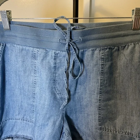 Nautica Blue Cargo Shorts Drawstring Waist Size 14 Summer Casual Relaxed Fit - Picture 3 of 7